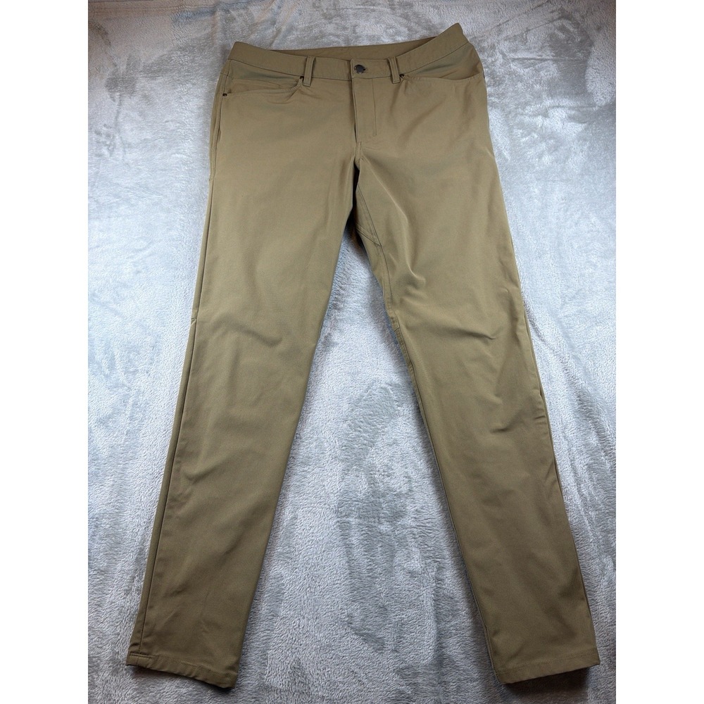Lululemon Pants Men's Size 34x33 ABC Slim 5 Pocket Utilitech Stretch Brown/Khaki